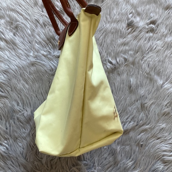 Longchamp Le Pliage Nylon Yellow Tote Bag Purse - Picture 9 of 16